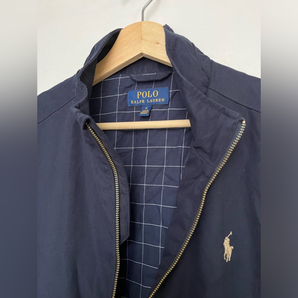 Polo Ralph Lauren Navy Blue Vest Men’s Plaid Lined Pony Logo Size M - Picture 3 of 6